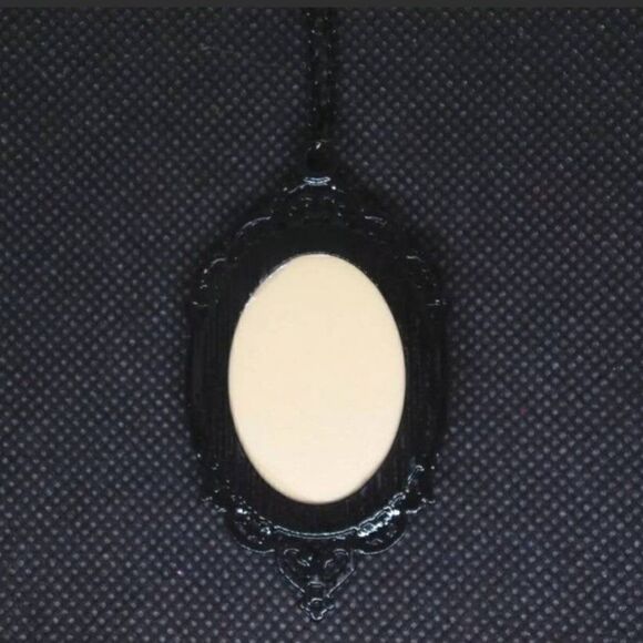 Black cat skull Rockabilly Necklace Cameo gothic pendant birthday gift - Picture 4 of 5